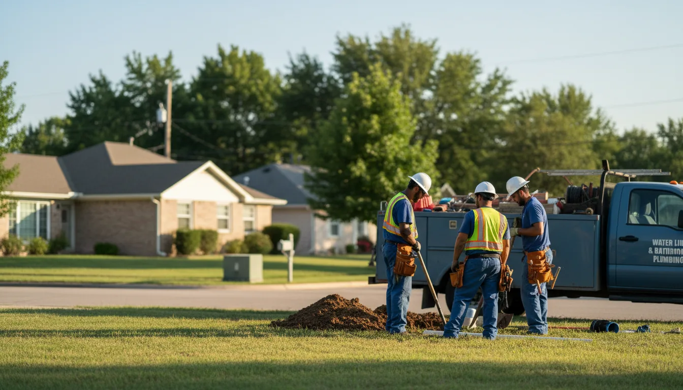 Residential water line and bathroom plumbing service in Solvang, CA